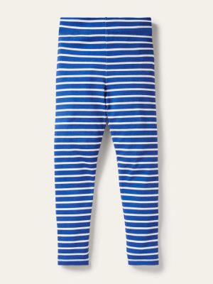 Fun Leggings-Elizabethan Blue/ Ivory