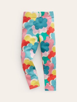 Fun Leggings-Multi Rainbow Clouds