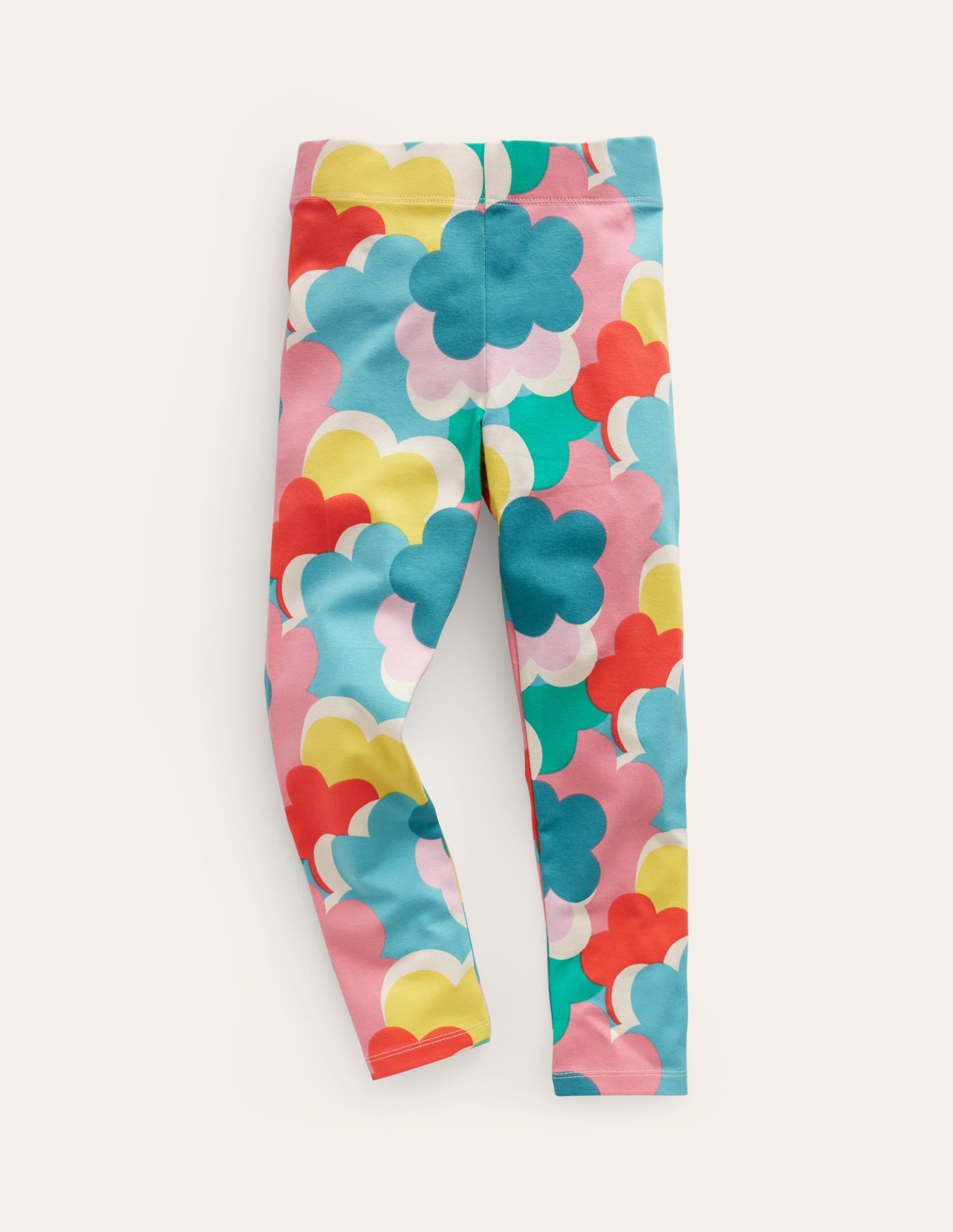 Fun Leggings-Multi Rainbow Clouds