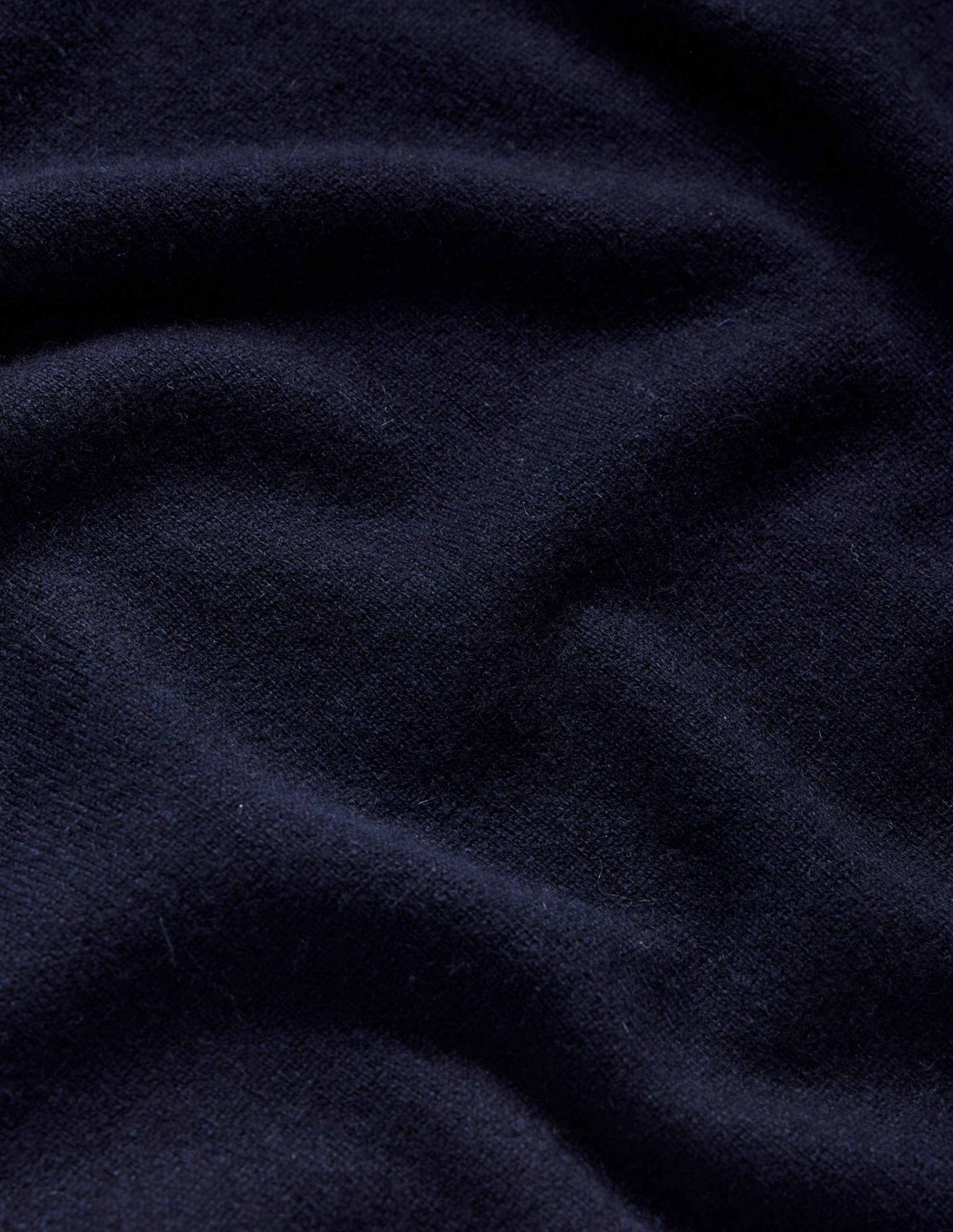 Eva Cashmere Crew Neck Jumper-Navy - Image 7
