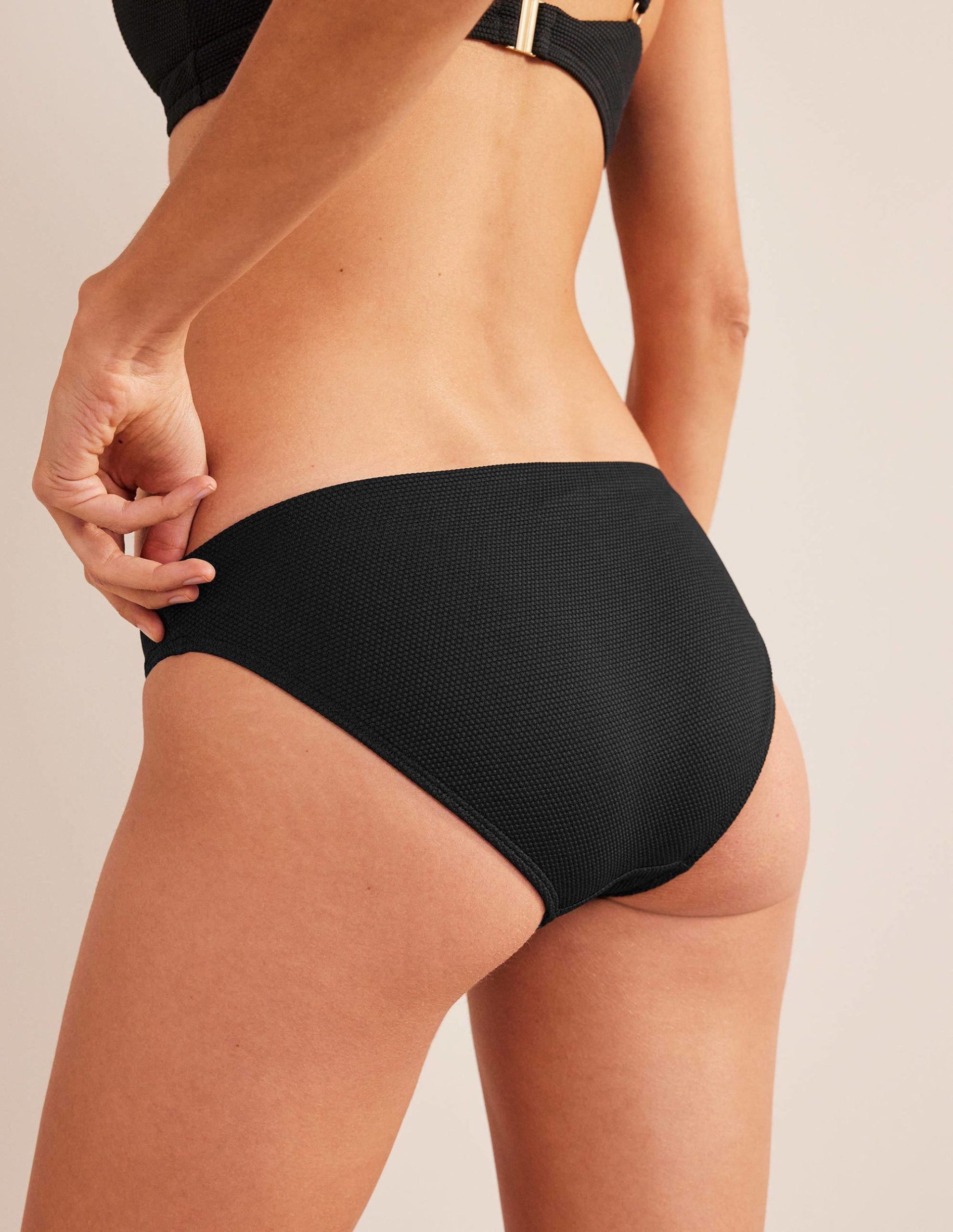 Arezzo Texture Bikini Bottoms-Black Texture - Image 4