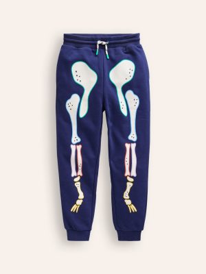 Glow Halloween Joggers-College Navy