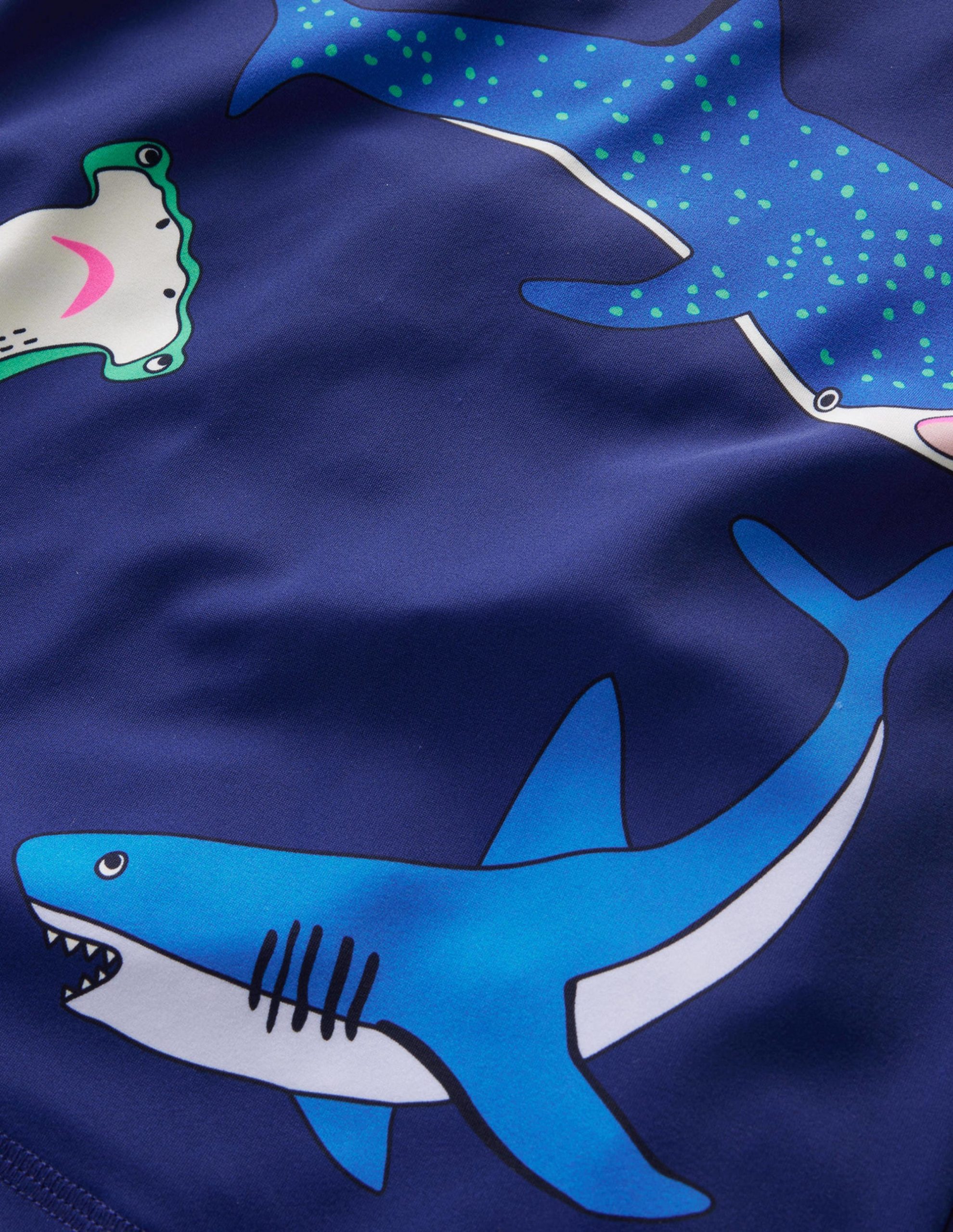 Logo Rash Vest-Sapphire Blue Sharks - Image 3