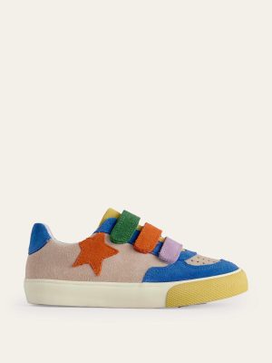 Leather Low Top-Multi Colourblock Star