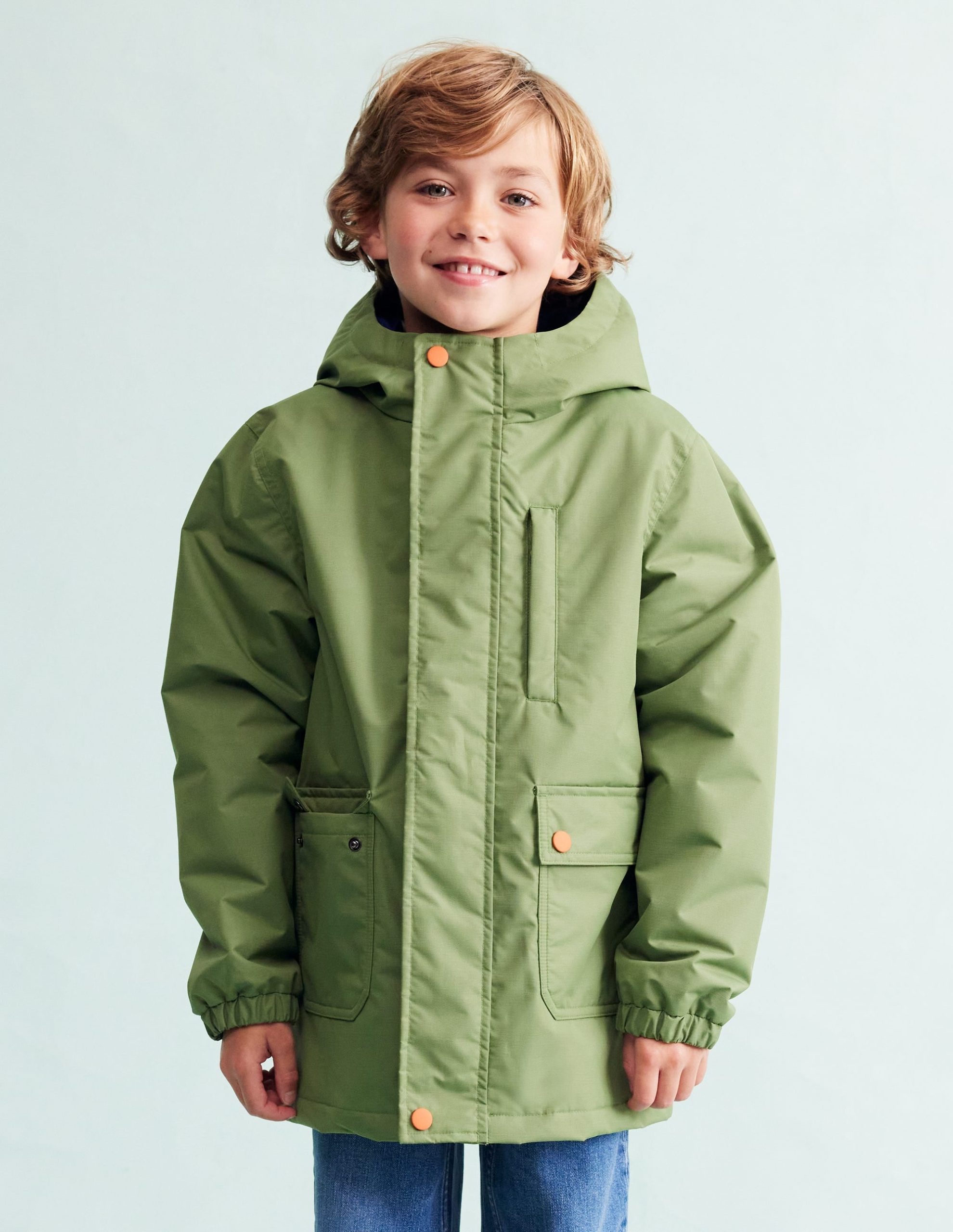 4-in-1 Waterproof Coat-Safari Green - Image 7
