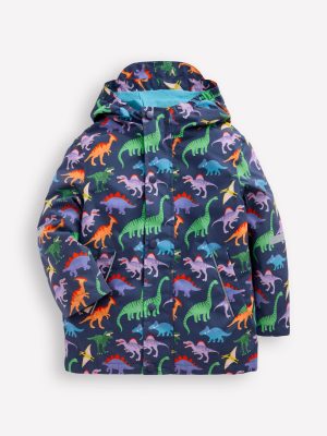 Waterproof Fisherman's Jacket-Robot Blue Dinos