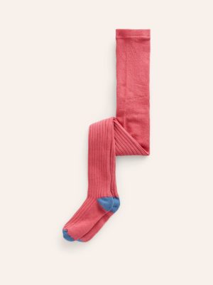 Ribbed Tights-Rose Petal Pink