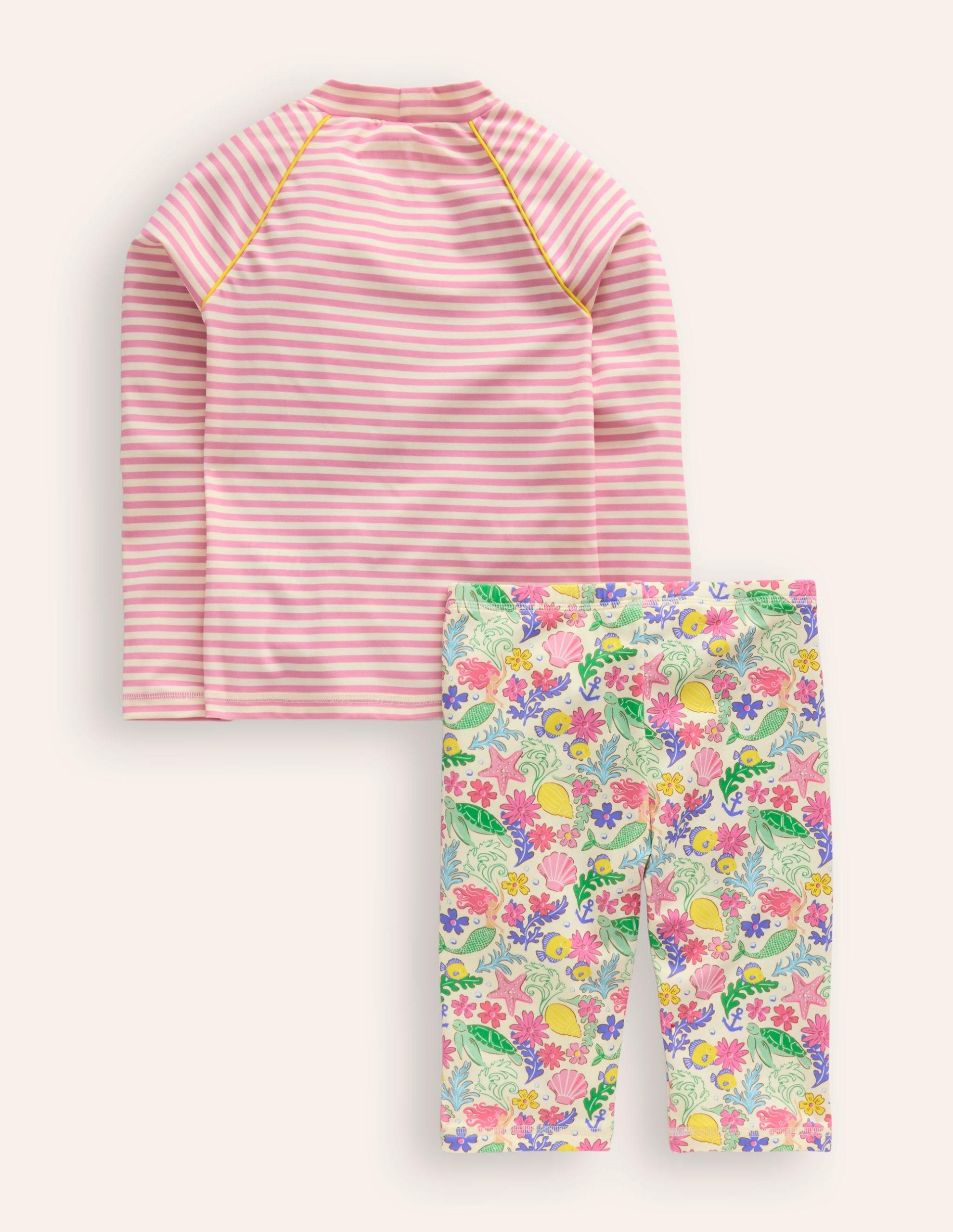 Sun Safe Rash Vest Set-Multi Mermaid Ditsy - Image 2