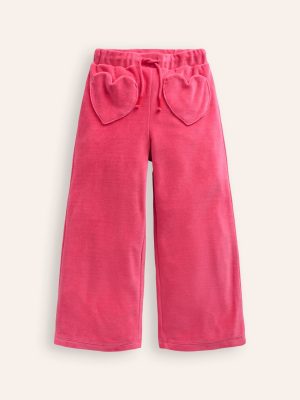 Heart Pocket Velour Jogger-Vintage Pink