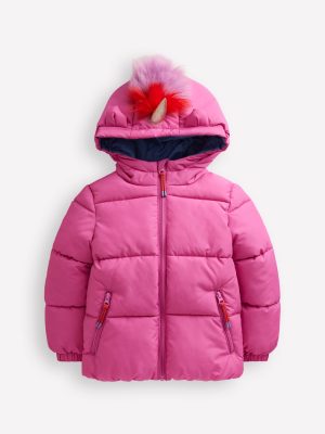 Fun Padded Coat-Pink Unicorn