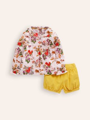 Woven Top and Bloomer Set-French Pink Harvest