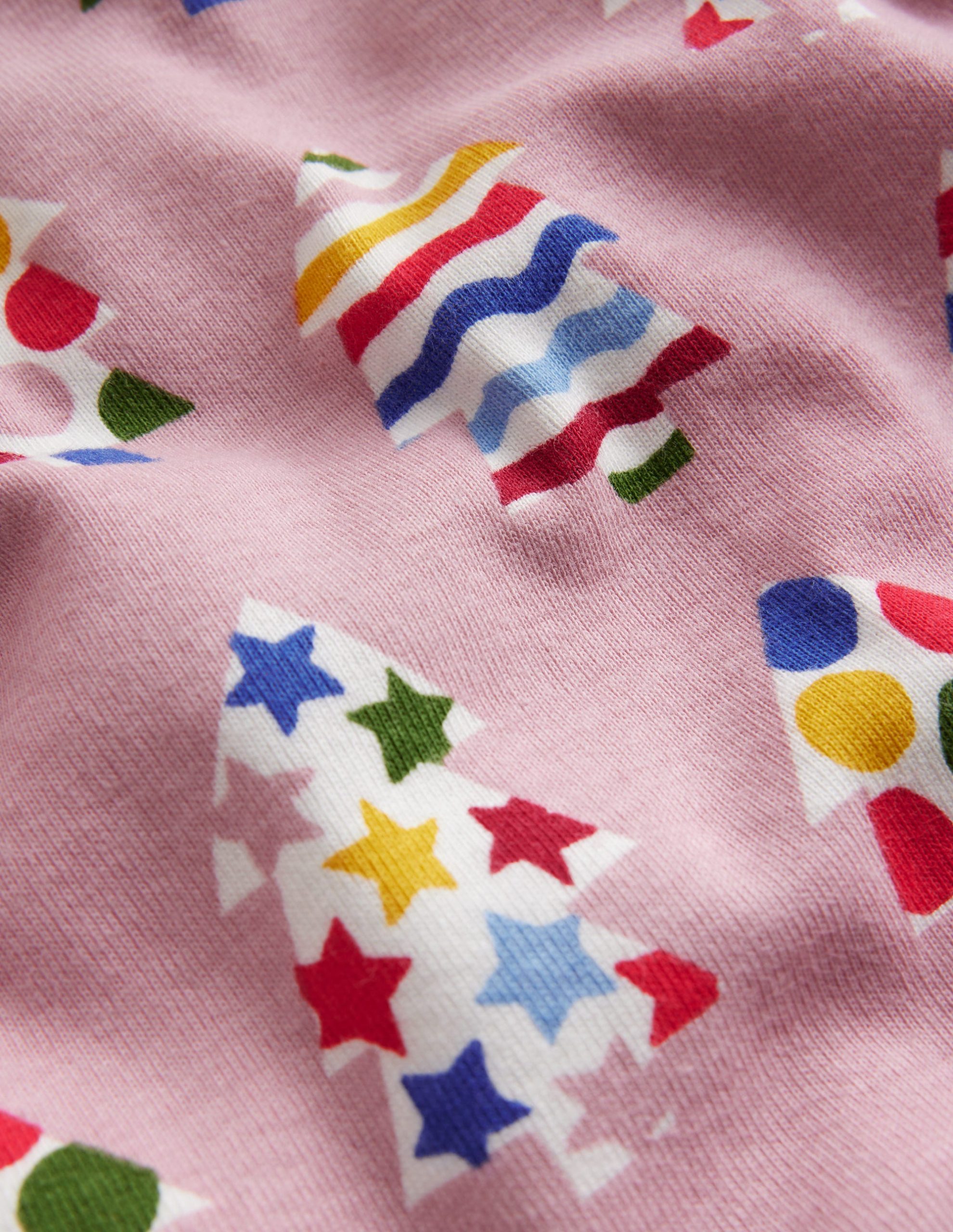 Snug Long John Pyjamas-Vintage Pink Trees - Image 3