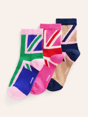 3 Pack Novelty Socks-Union Jack