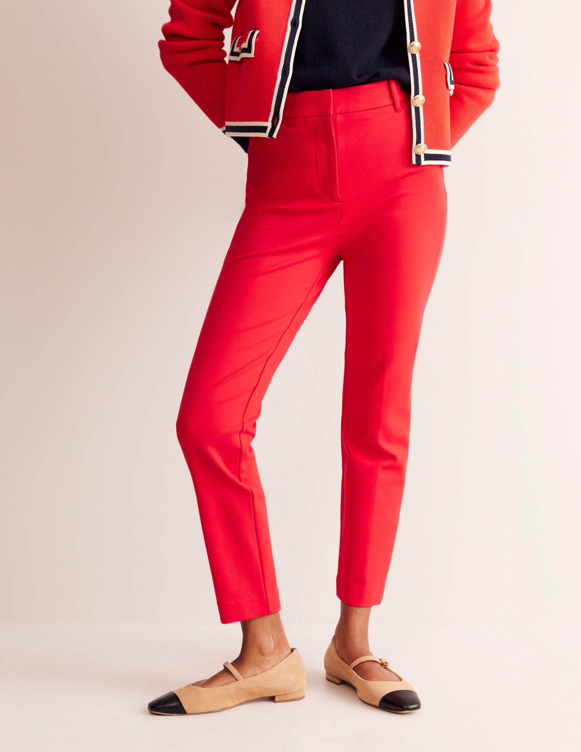 Highgate Ponte Trousers-Hot Pepper - Image 4