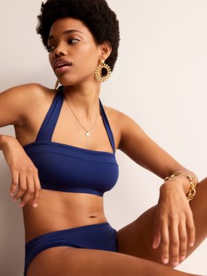 Santorini Bikini Top-Navy