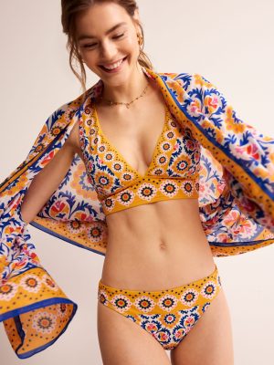 Classic Bikini Bottoms-Artisan Gold. Mosaic Tile