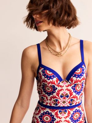 Colour Pop Cup Size Swimsuit-Rubicondo. Mosaic Bloom