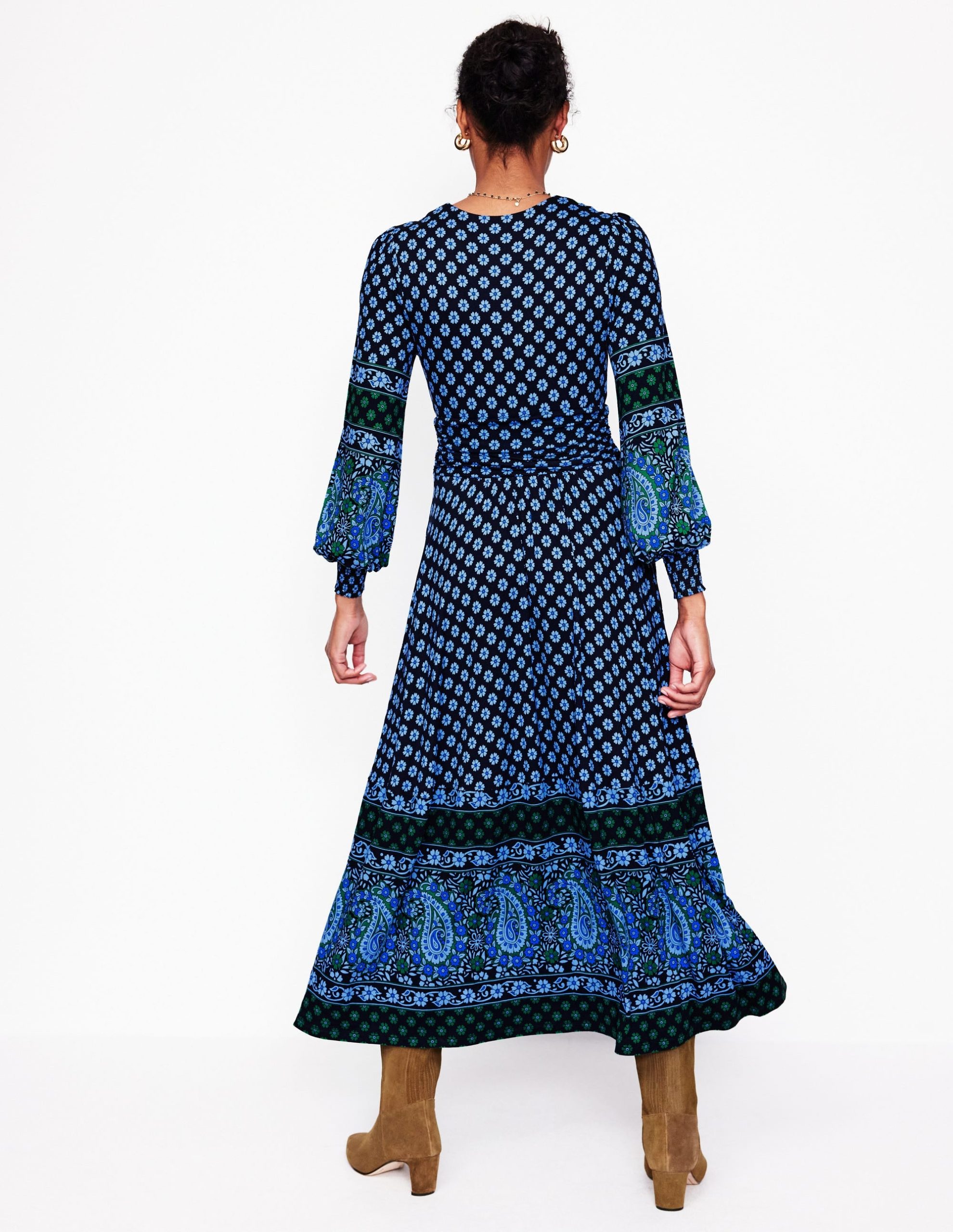 Daphne Jersey Maxi Dress-Dawn Blue. Paisley Posy - Image 3