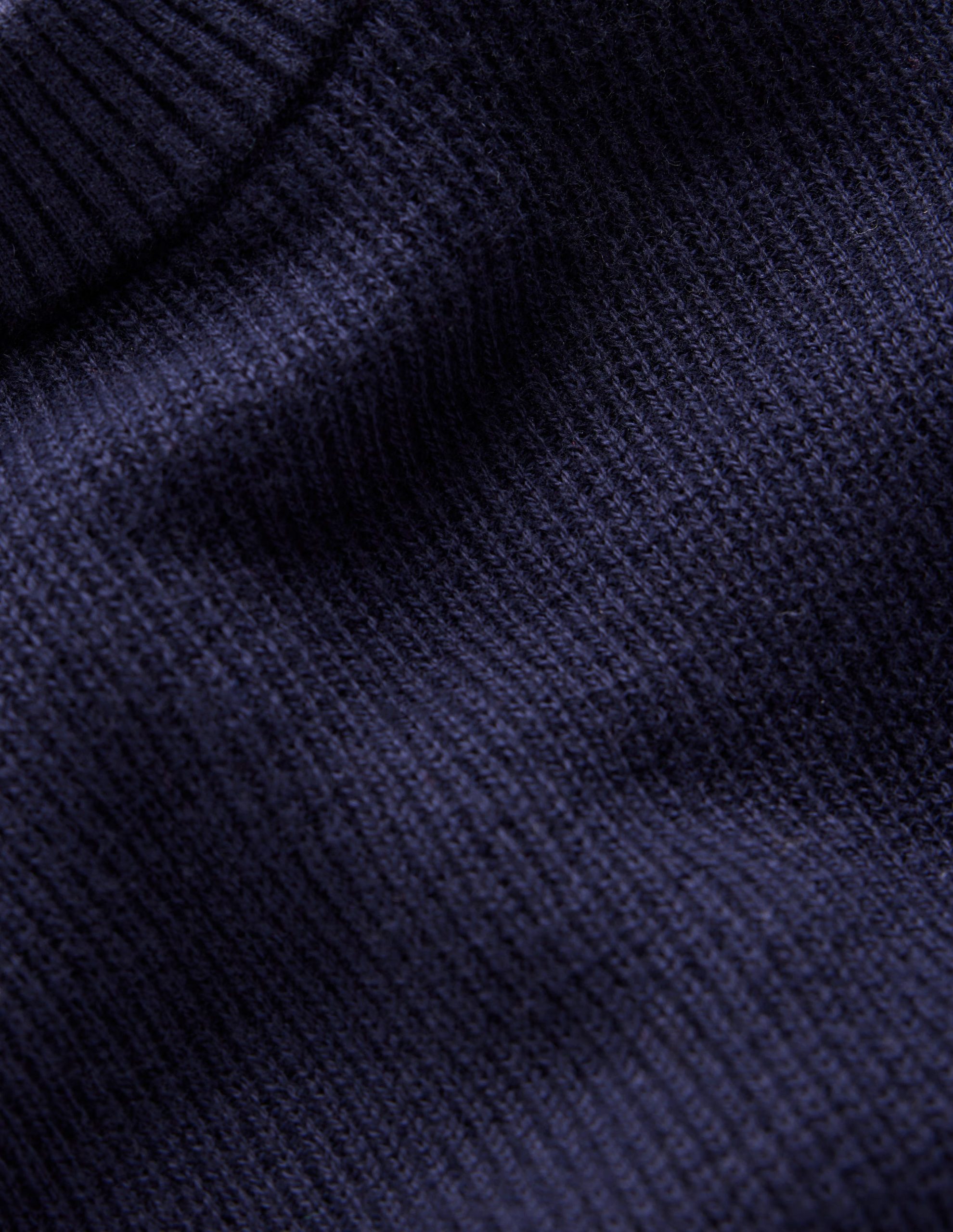 Button Shoulder Knitted Dress-Navy - Image 6