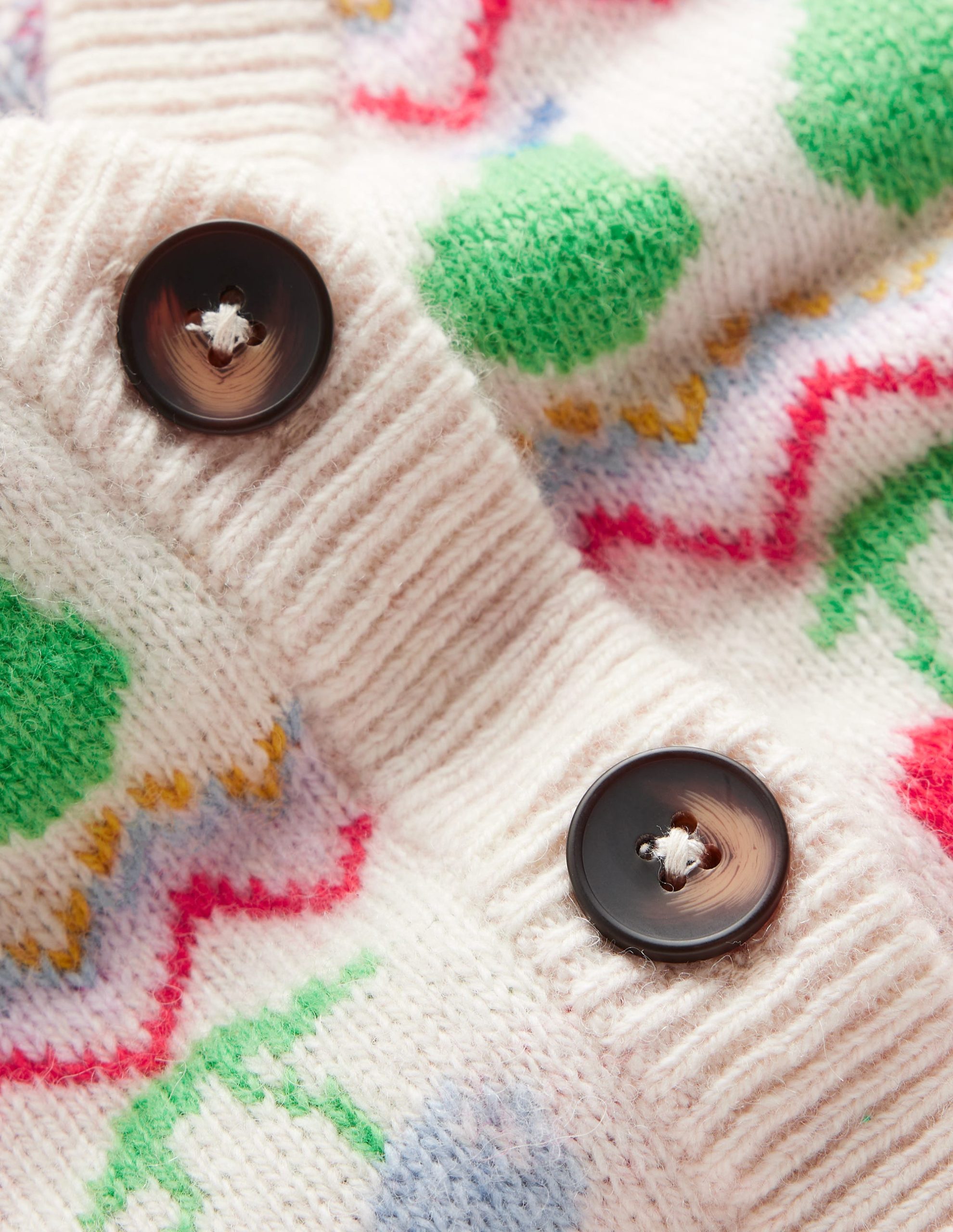 Edie Fair Isle Waistcoat-Ecru Marl. Fruit - Image 9