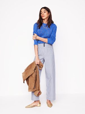 Primrose Patch Pocket Trousers-Ticking Stripe