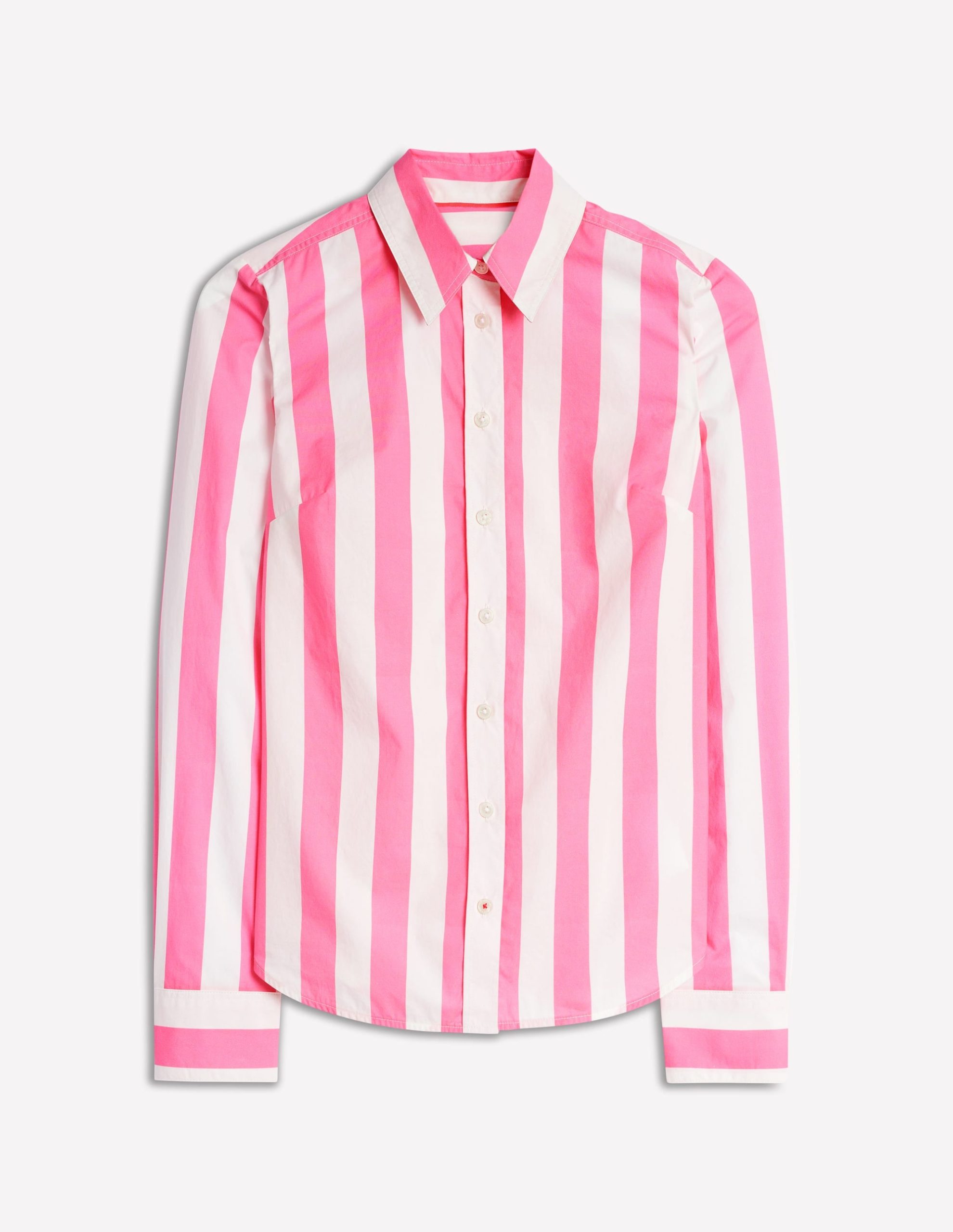 Sienna Cotton Shirt-Pink Rose Wide Stripe - Image 6