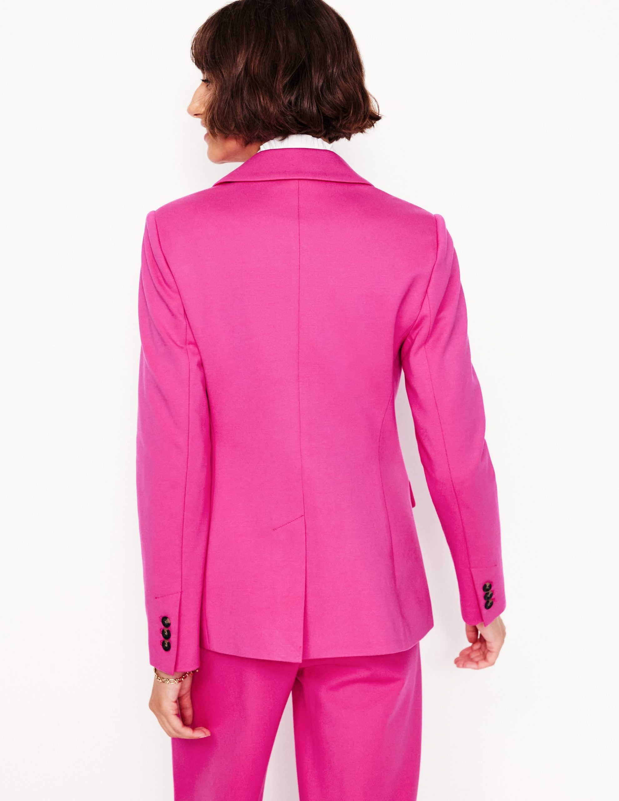 Marylebone Ponte Blazer-Pink Peony - Image 3