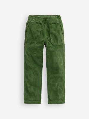 Pull-on Cord Pants-Promenade Green