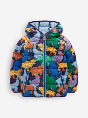 Pack-away Padded Jacket-Prehistoric Animals
