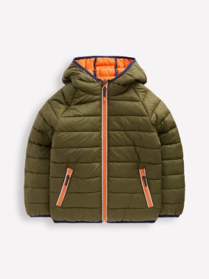 Pack-away Padded Jacket-Woodland Green