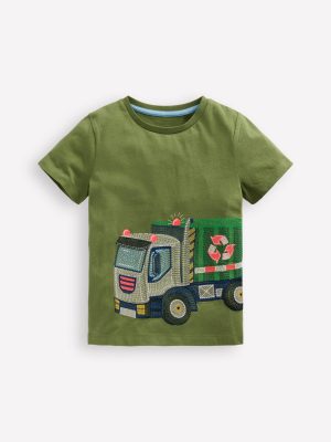 Superstitch T-Shirt-Safari Green Recycling Truck