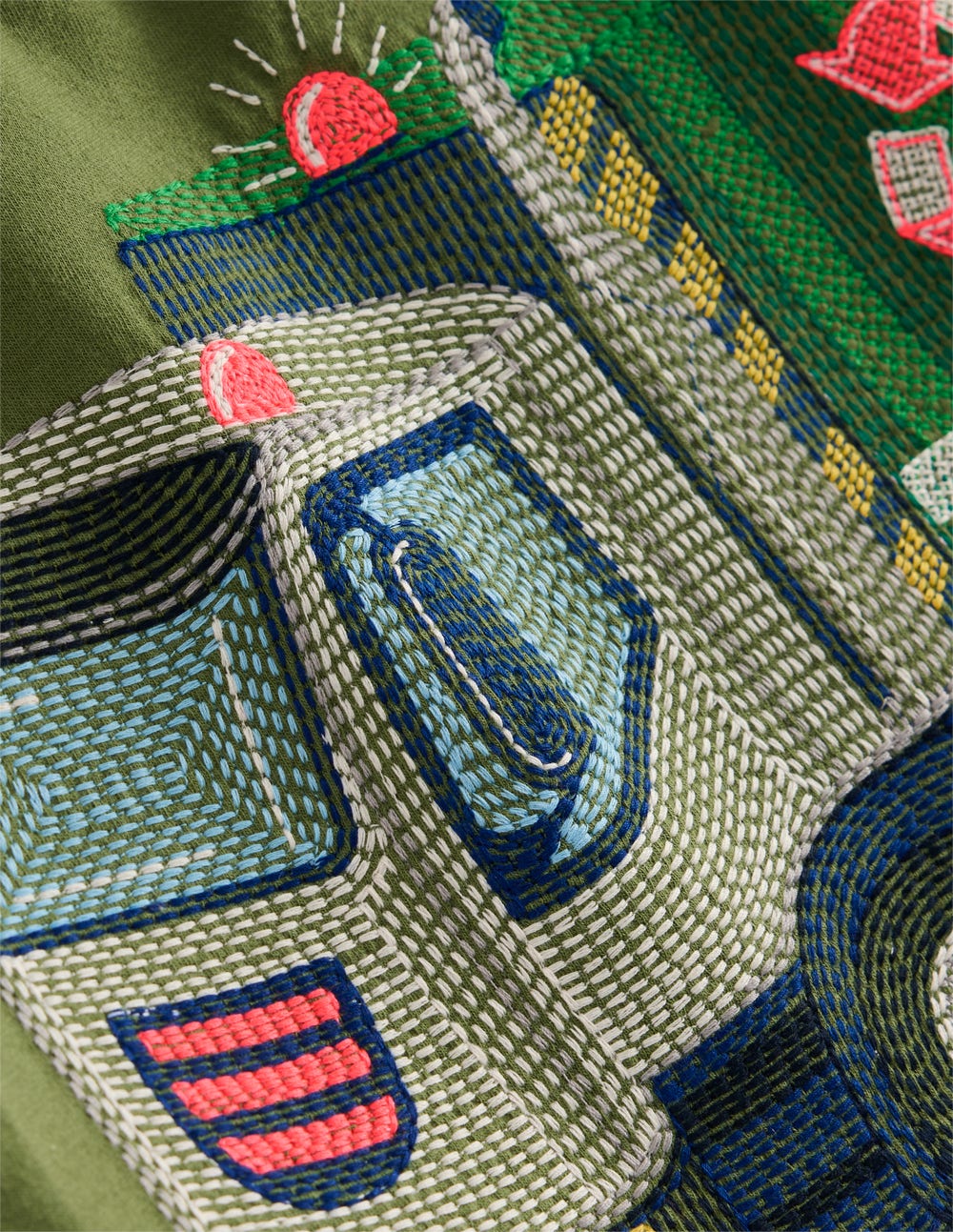 Superstitch T-Shirt-Safari Green Recycling Truck - Image 3