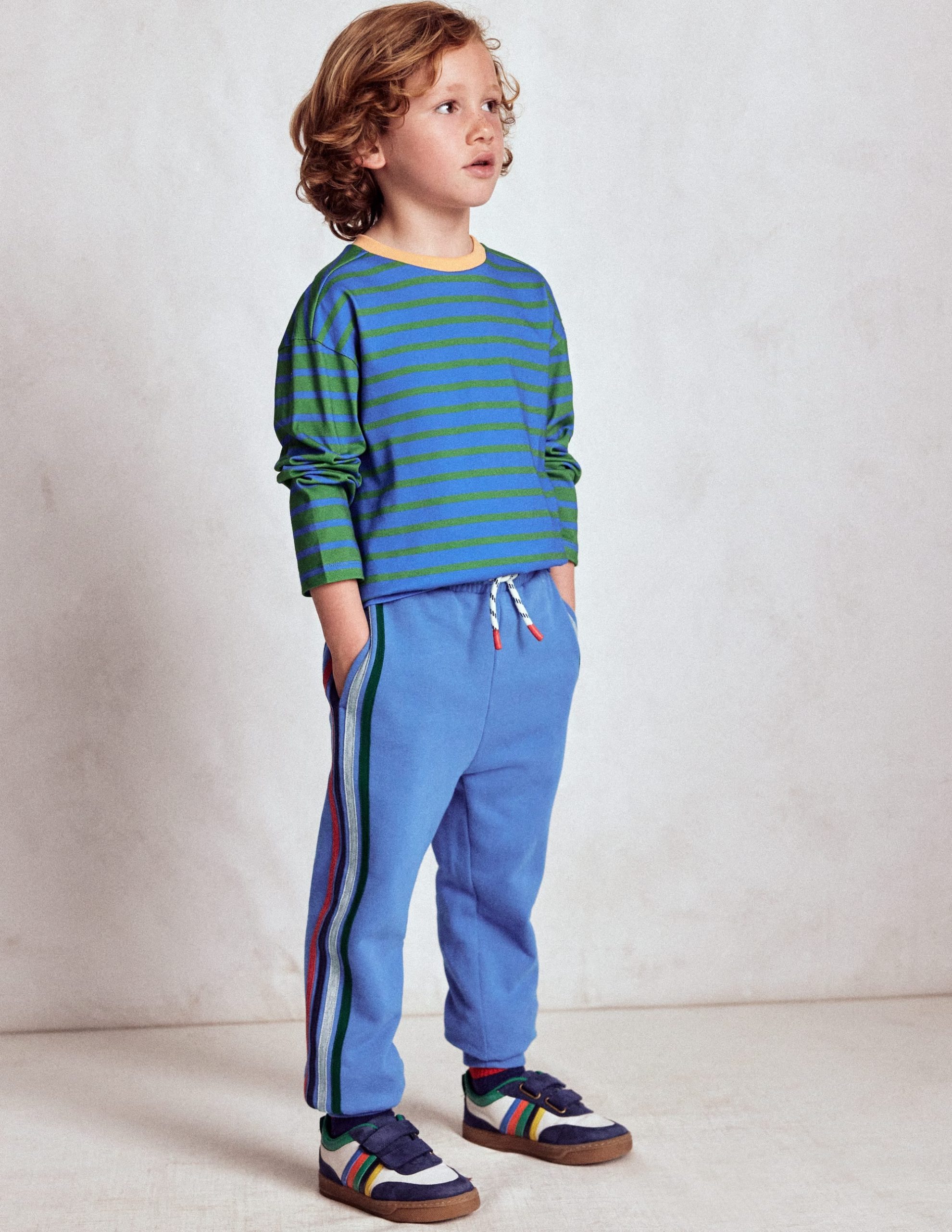 Rainbow Stripe Joggers-Blue River