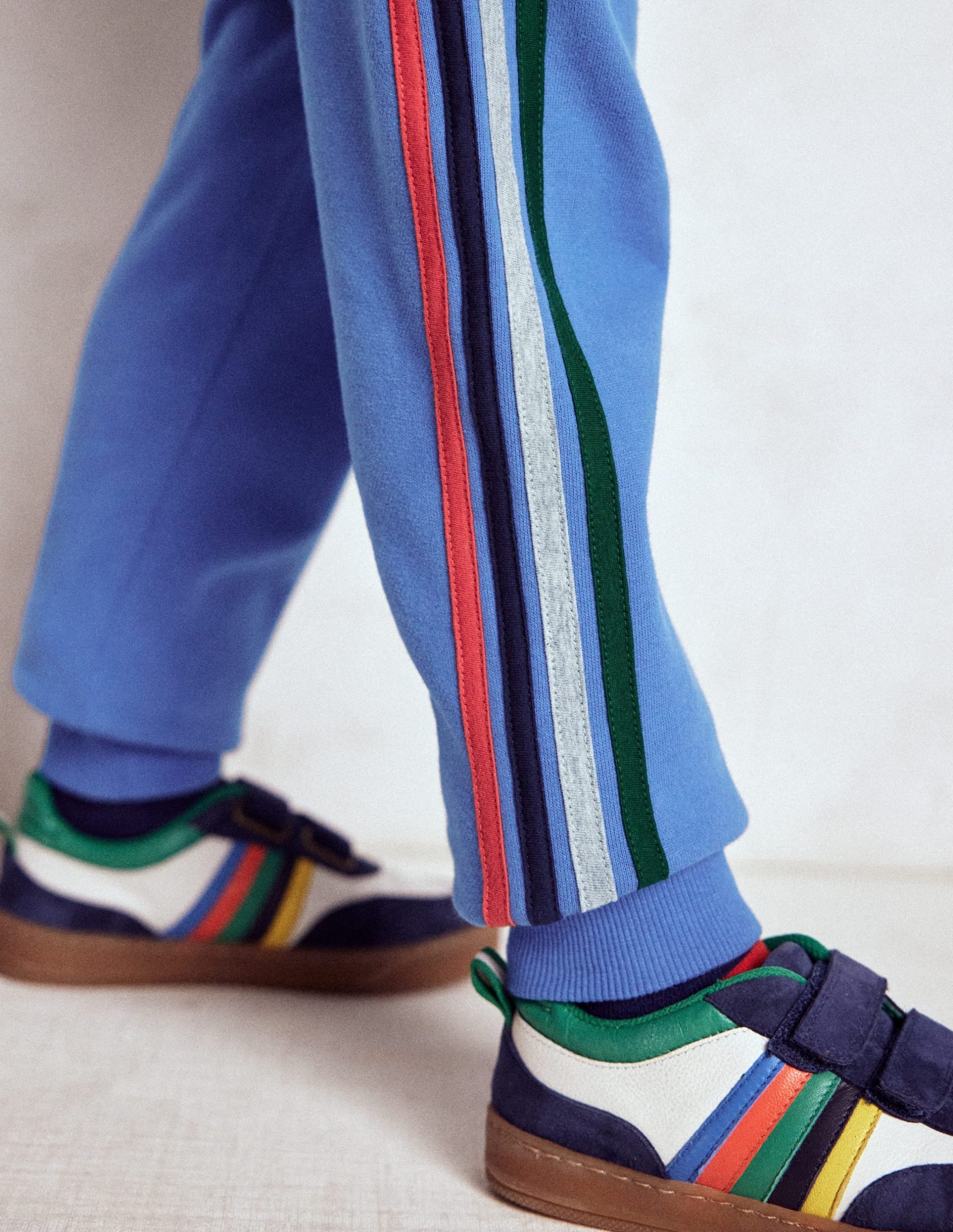 Rainbow Stripe Joggers-Blue River - Image 2