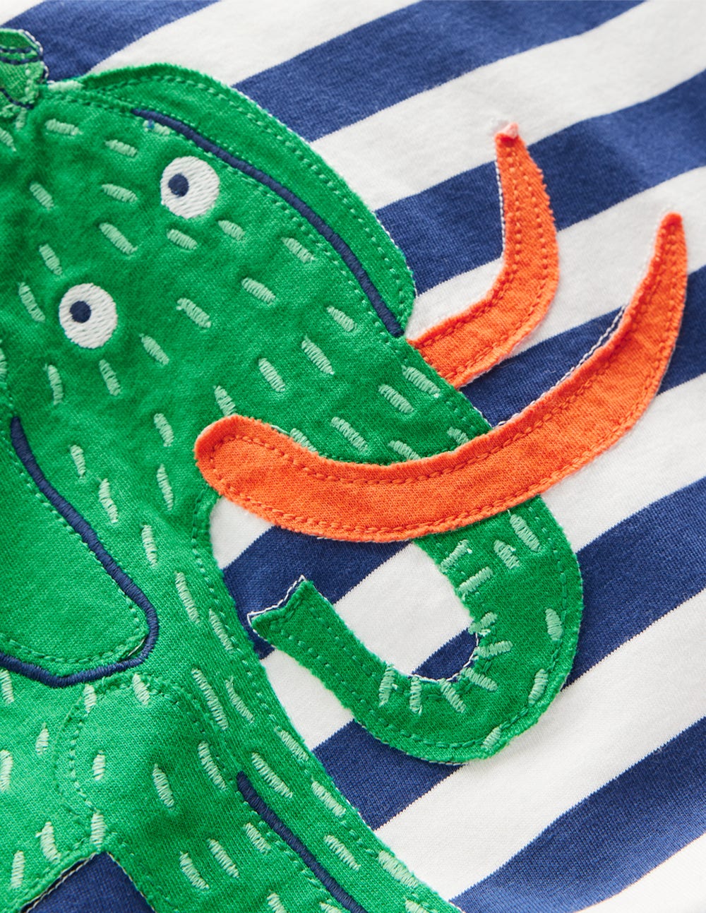 Short Sleeve Appliqu?? T-shirt-Prehistoric Animals Applique - Image 3