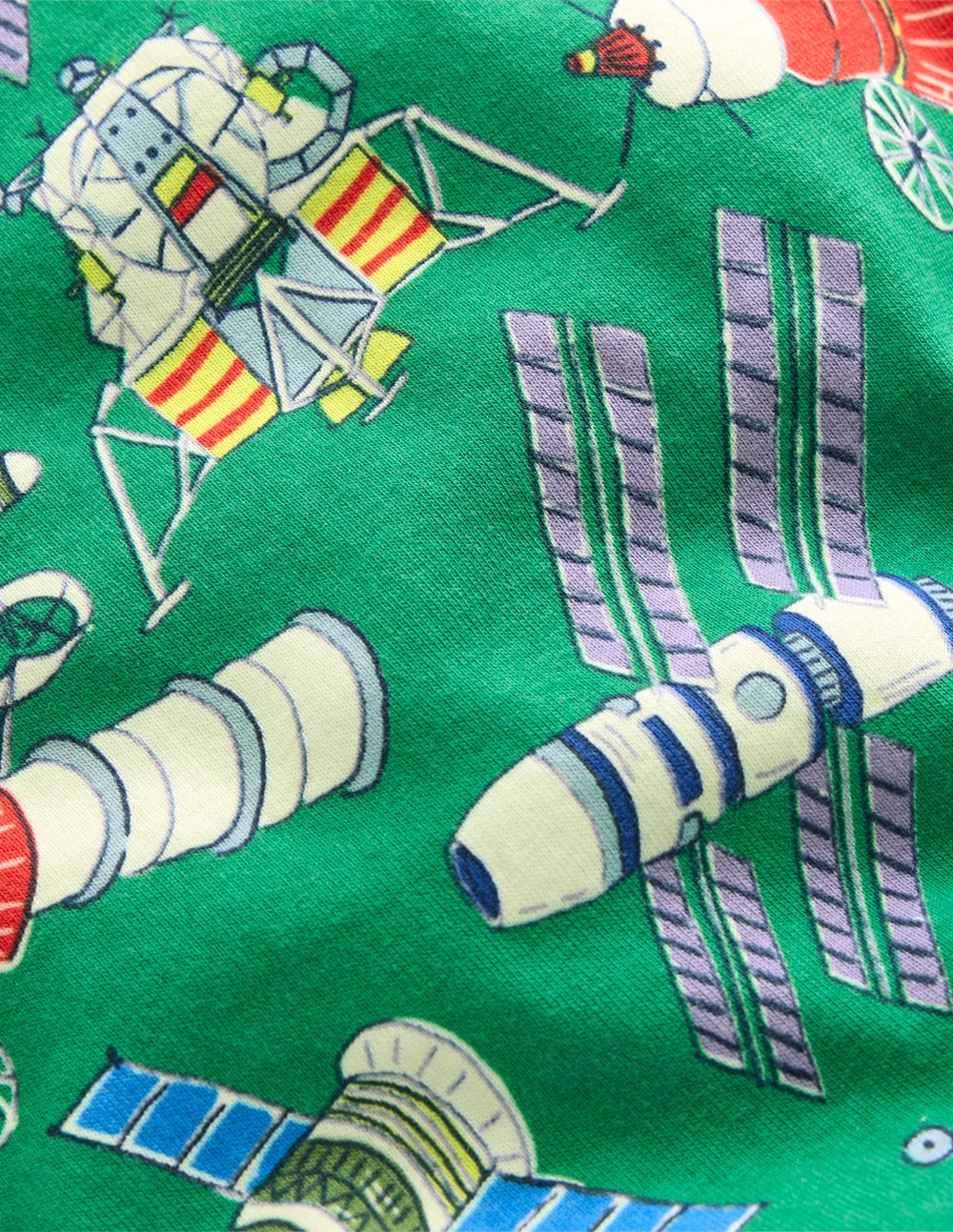 Snug Short John Glow Pyjamas-Green Satellites - Image 3