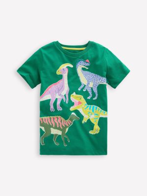 Glow-In-The-Dark T-shirt-Shady Green Dinos