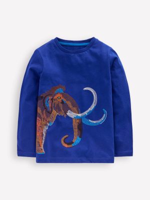 Longsleeve Superstitch T-shirt-Sapphire Blue Mammoth