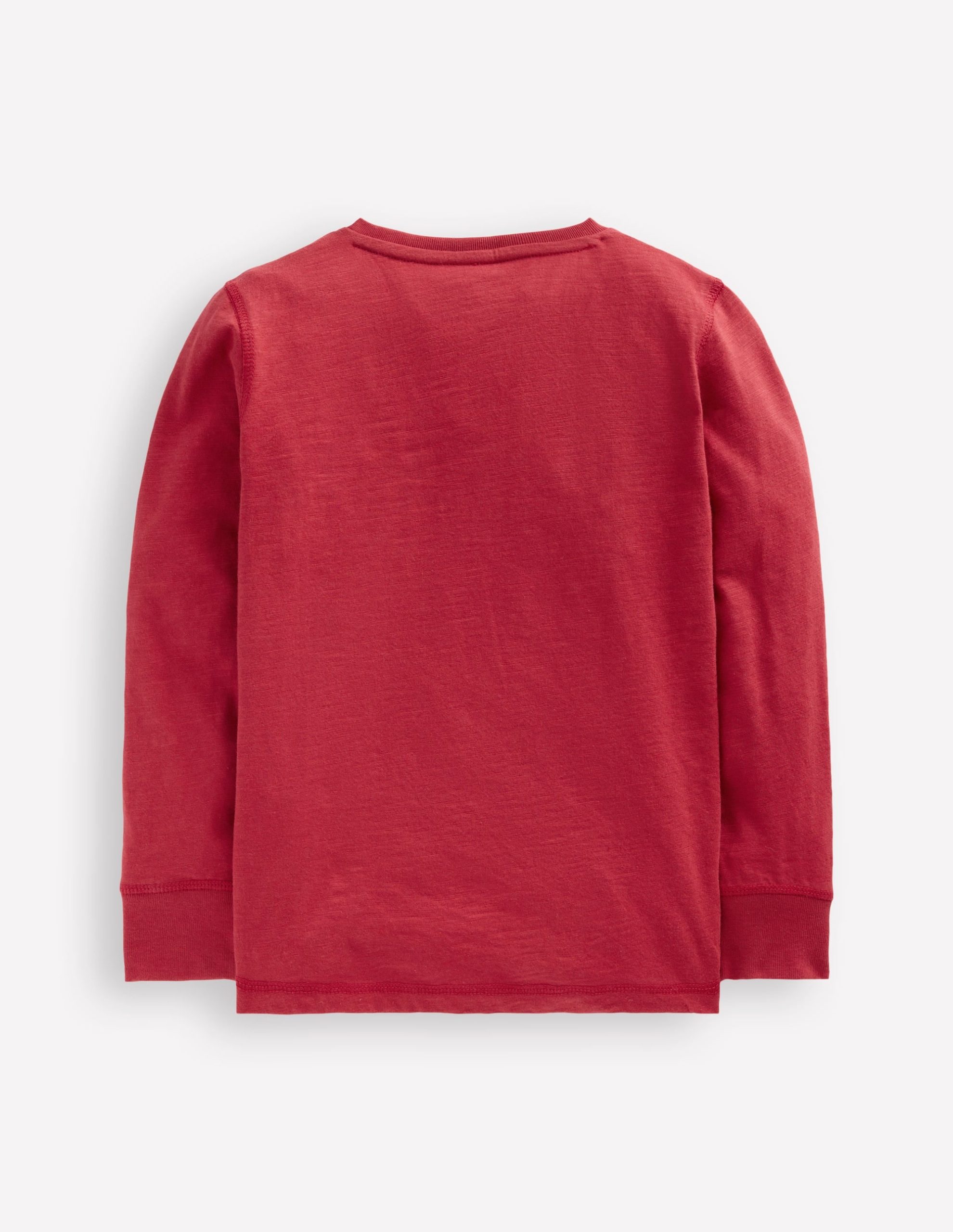 Everyday Henley T-shirt-Pomegranate red - Image 4