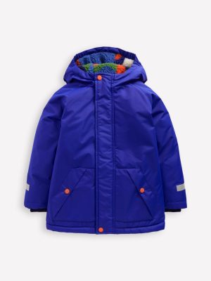 Borg Lined Anorak-Blue