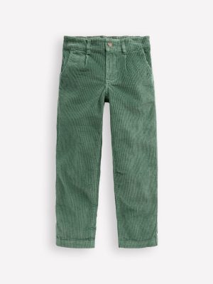Everyday Straight Leg Trousers-Smoke Pine Cord
