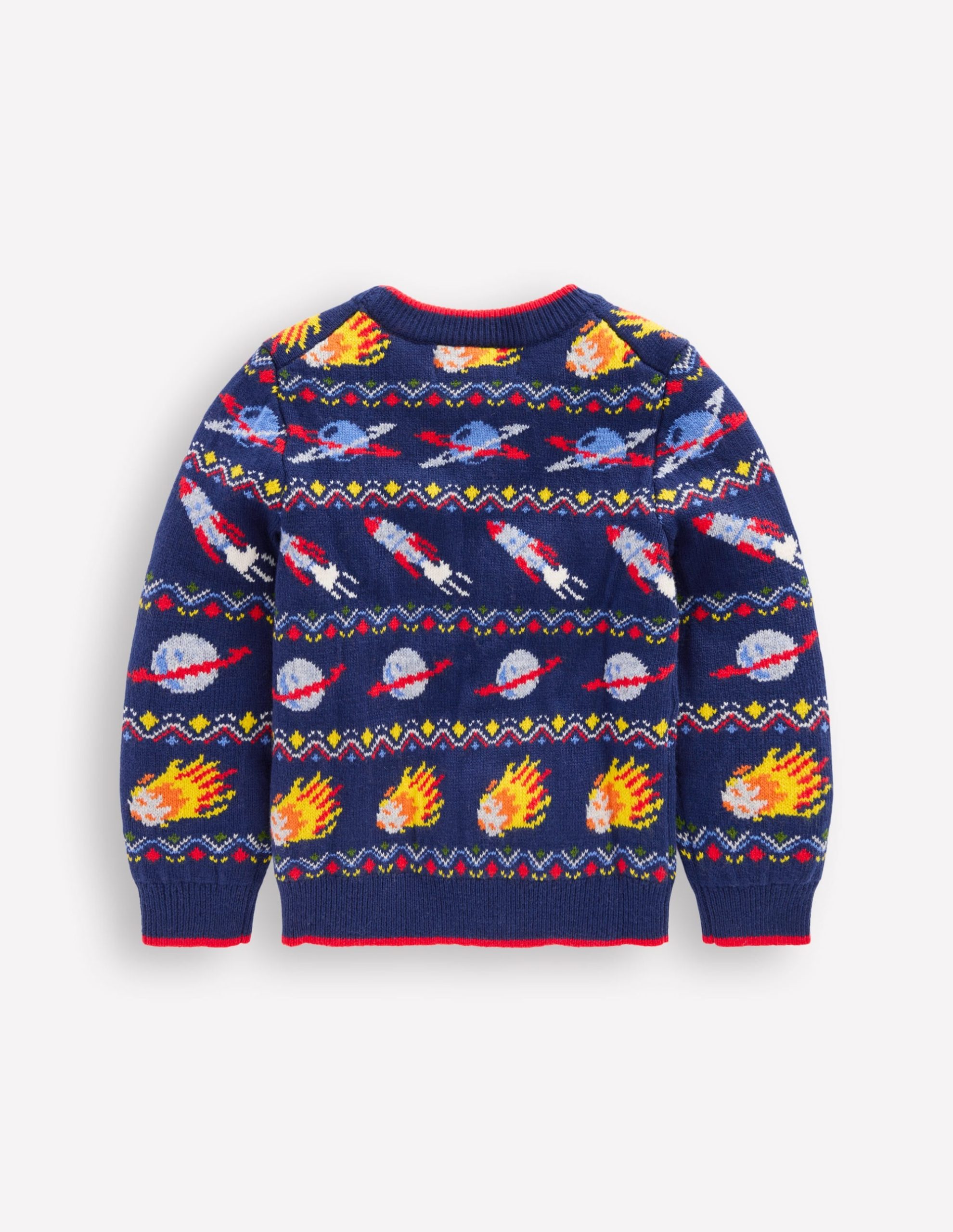 Fair Isle Sweater-College Navy Space - Image 2