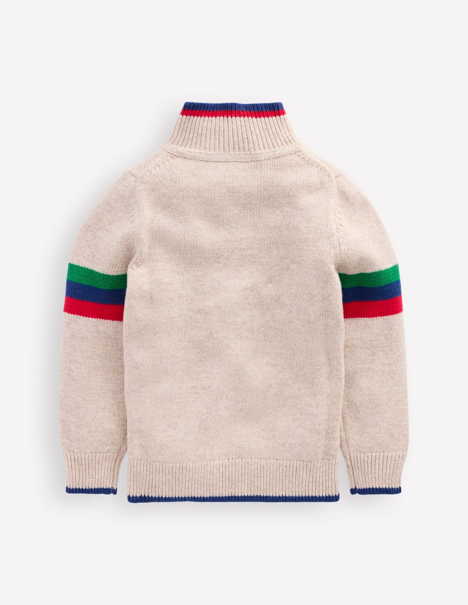Heritage Half-Zip Jumper-Oatmeal Marl - Image 2