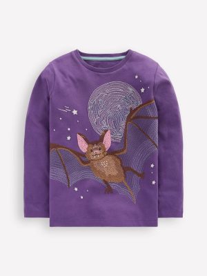 Glow Superstitch T-shirt-Mystic Purple Bat