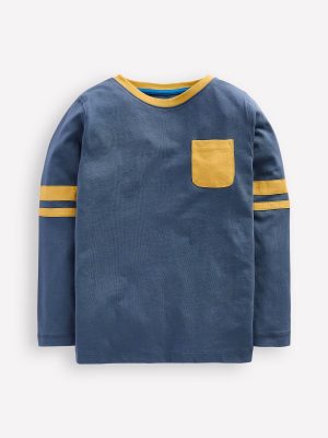 Colour Block T-shirt-Robot Blue/ Canary Yellow