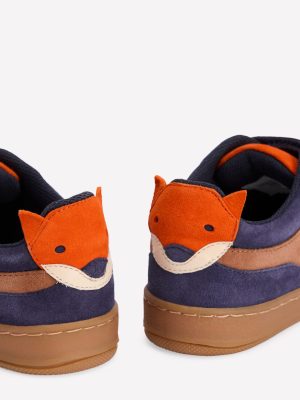 Colourblock Low Tops-Toffee Brown Fox