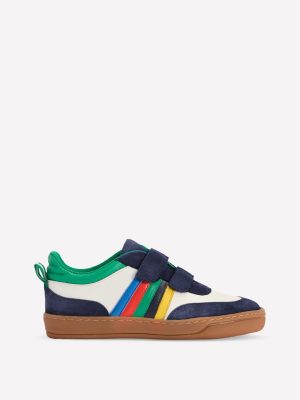 Colourblock Low Tops-Soft Ivory Multi Stripe