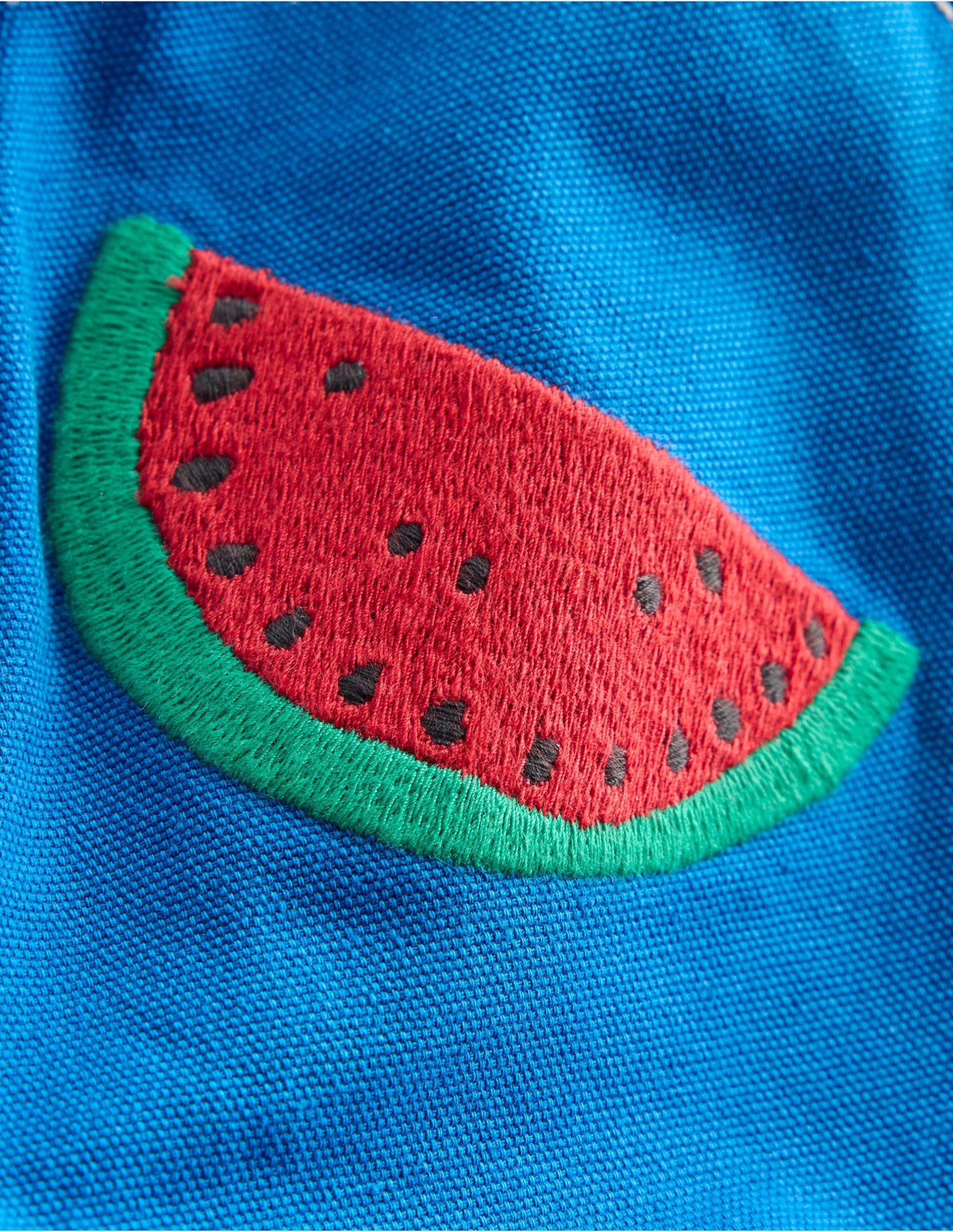 Pull-On Cotton Shorts-Fruit Embroidery - Image 3