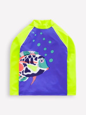 Logo Rash Vest-Blue Heron Fish