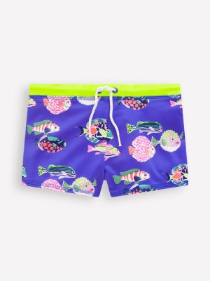 Swim Trunks-Blue Heron Fish
